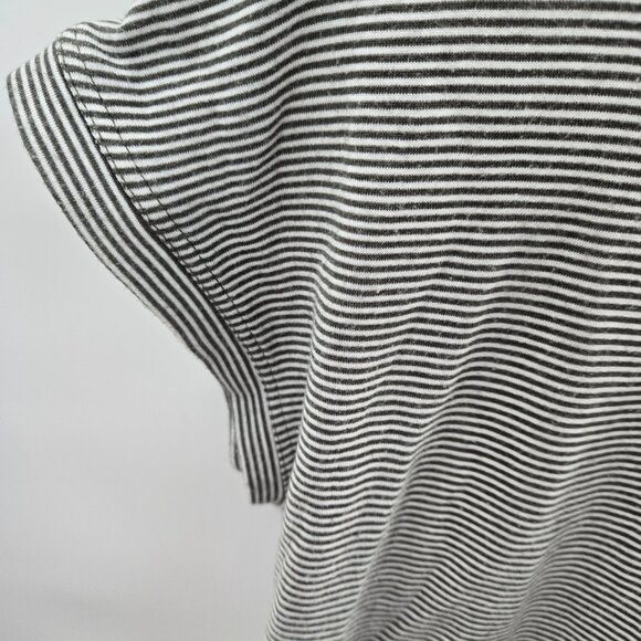 Petite Principle Dark Olive Green White Horizontal Striped Top Size PXL - Picture 5 of 11